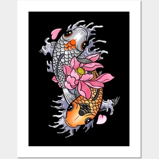 Kawaii Koi: A Cute and Playful Japanese Koi Fish Design Posters and Art